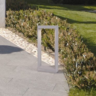 Nova Luce Cairo - Gartenpfosten - 28 x 65 x 10 cm - 8W LED inkl. - IP65 - grau
