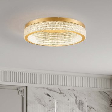 Nova Luce Kinara - Deckenleuchte - Ø 60 x 11 cm - 70W dimmbar LED inkl. - gold