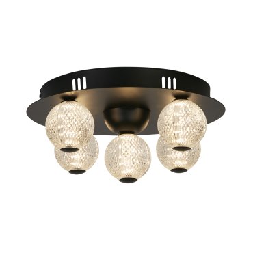 Searchlight Asteroid - Deckenleuchte - Ø 33 x 16 cm - 21W dimmbare LED inkl - schwarz