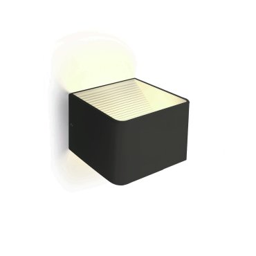 ONE Light Backlight Wall Range - Wandleuchte - 10 x 10 x 8 cm - 6W LED inkl. - schwarz