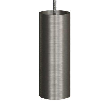 Creative Cables Tube - Hängeleuchte 1L - Ø 12,5 x Ø 6 x 190 cm - gebürstetes Titan