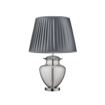 Searchlight Elina - Tischleuchte - 69 cm - Grau und Rauchglas