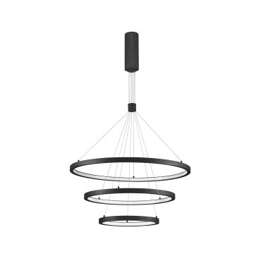 Nova Luce Empatia - Pendelleuchte - Ø 80 x 150 cm - 108W dimmbare LED inkl. - Sand schwarz