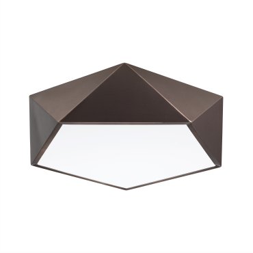 Nova Luce Darius - Deckenleuchte - 40 x 40 x 10 cm - kaffeebraun und mattweiß
