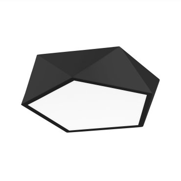 Nova Luce Darius - Deckenleuchte - 40 x 40 x 10 cm - schwarz und weiß matt