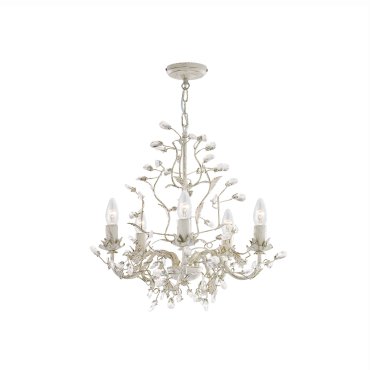 Searchlight Almandite - Kronleuchter - Ø 50 x 100 cm - Creme Gold