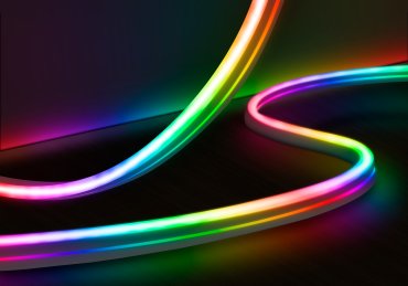 Century Italia Magic - 0,8 cm breit - 500cm Länge - 230V - dimmbar mit Fernbedienung - 4,8W LED pro Meter - 60 LEDs pro Meter - IP67 - RGB