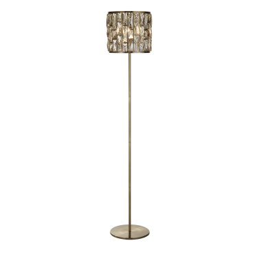 Searchlight Bijou - Stehleuchte - Ø 26 x 155 cm - Messing antik und champagner