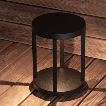 Nova Luce Optus - Gartenpfosten - Ø 20,5 x 28 cm - 9W LED inkl. - IP65 - dunkel anthrazit