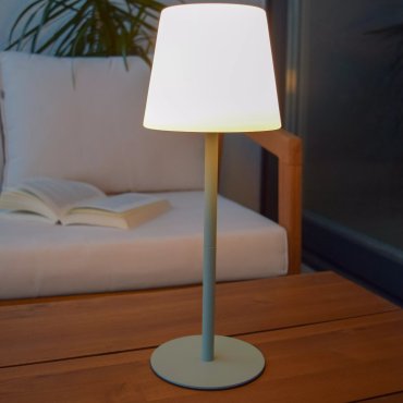 Lucide Tyon - wiederaufladbare Tischleuchte - Ø 15 x 41 cm - 2W dimmbare LED inkl - IP65 - grün