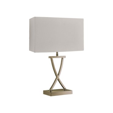Searchlight Club - Tischleuchte - 31 x 20 x 48,5 cm - Creme und Messing antik