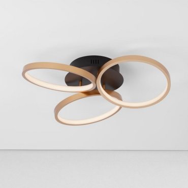 Nova Luce Elize - deckenleuchte - Ø 55 x 12 cm - 28W dimmbar LED inkl. - schwarz und gold