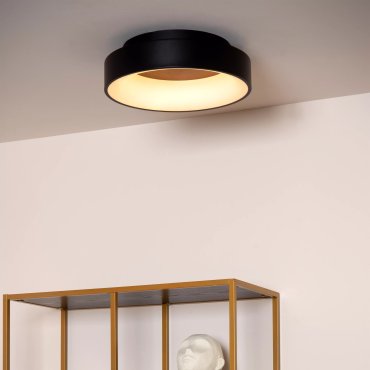 Lucide Mirage - Deckenleuchte - Ø 38 x 11,5 cm - 22W dimmbare LED inkl - schwarz