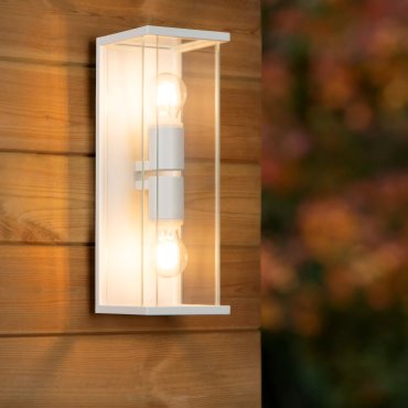 Lucide Claire - Außenwandleuchte - 14 x 16 x 40 cm - IP54 - weiß