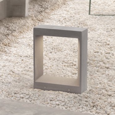 Nova Luce Cairo - Gartenpfosten - 28 x 35 x 10 cm - 8W LED inkl. - IP65 - grau