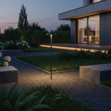 VK Lighting Mush - Gartenpfosten auf Erdspieß - Ø 15 x 80,8 cm - 8W LED inkl. - IP65 - anthrazit