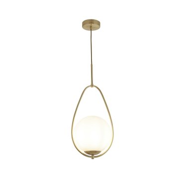 Searchlight Avalon - Pendelleuchte - Ø 23 x 150 cm - weiß und gold
