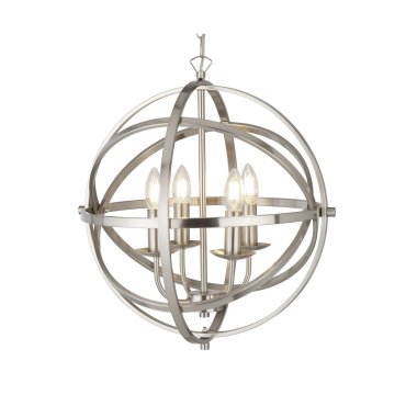 Searchlight Orbit - Kronleuchter - Ø 46 x 116 cm - satiniert silber