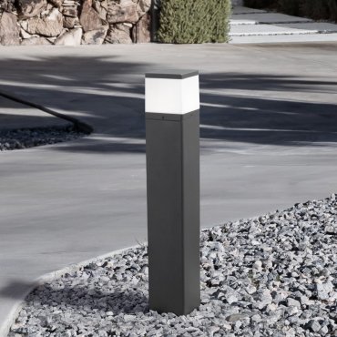 Nova Luce Ferron - Gartenleuchte - 13 x 80 x 13 cm - IP65 - dunkelgrau