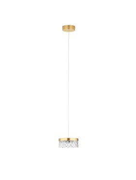 Nova Luce Bion - Hängelampe - Ø 15 x 120 cm - 6W LED inkl. - messing gold