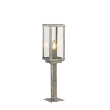 Searchlight Box II - Gartenpfosten - 11 x 11 x 50 cm - IP44 - verzinkt silber