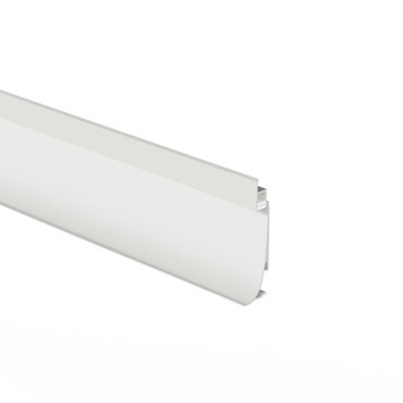 Klus Olis-k - Sockelleistenprofil aus Aluminium - 2,41 x 9 cm - weiß