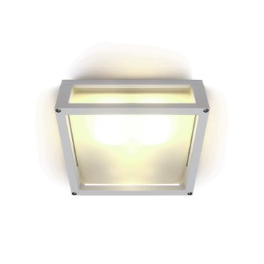 ONE Light Outdoor E27 Square - Decken-/Wandleuchte für den Außenbereich - 25 x 25 x 9,5 cm - IP54 - weiß