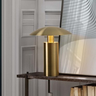 Nova Luce Karpos - tischleuchte - Ø 20 x 22,5 cm - 5W LED inkl. - Messing Gold