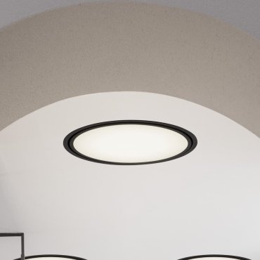 Nova Luce Perfect Profile Trimless - Einbaustrahler - Ø 840 mm, 830 mm Einbaumaß - 80W dimmbare LED inkl. - 3000K - schwarz