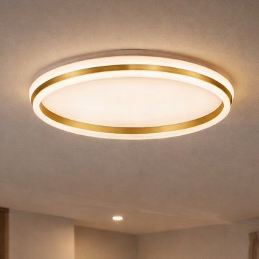 Nova Luce Willow - deckenleuchte - Ø 45 x 6 cm - 38W LED inkl. - gold