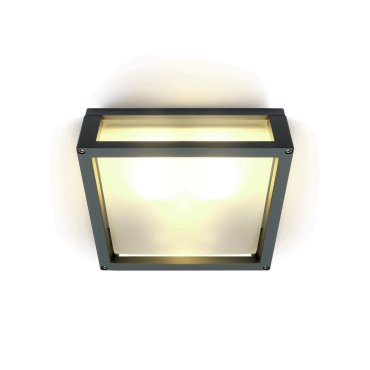 ONE Light Outdoor E27 Square - Außen-Decken-/Wandleuchte - 25 x 25 x 9,5 cm - IP54 - anthrazit