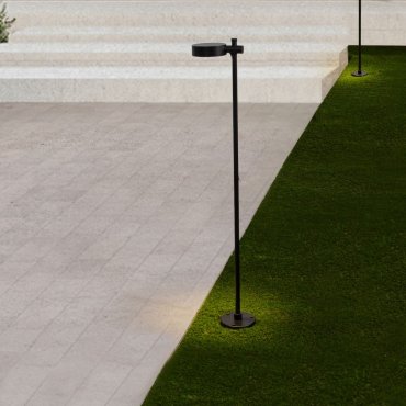 Nova Luce Dyol - Gartenpfosten - Ø 12 x 102 cm - 7W LED inkl. - IP65 - Sand schwarz