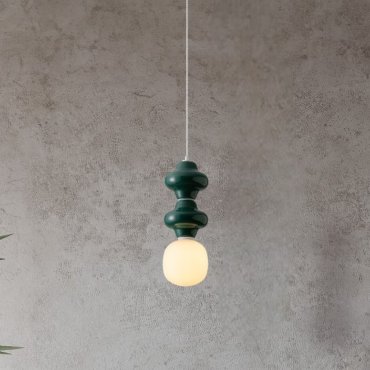 Nova Luce Clio - Hängelampe - Ø 18 x 215 cm - jaspis, weiß und Opalglas