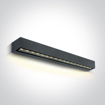 ONE Light Linear Outdoor Series Simple Sided - Wandleuchte - 50 x 7,6 x 6,6 cm - 13W LED inkl - IP65 - anthrazit