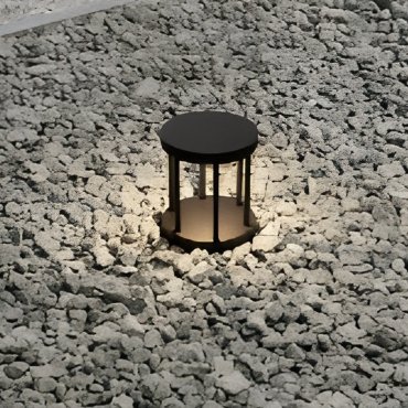 Nova Luce Nereus - Gartenpfosten - Ø 16 x 20 cm - 8W LED inkl. - IP65 - dunkel anthrazit