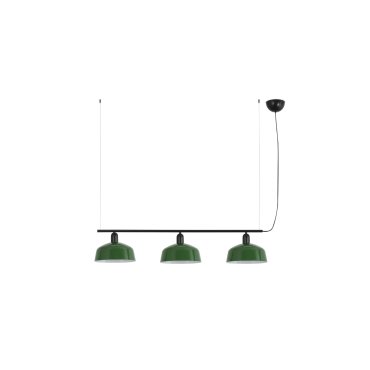 Faro Tatawin M - Pendelleuchte - 100 x 25 x 210 cm - schwarz satiniert und grün glänzend