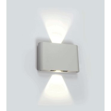 ONE Light Outdoor Slim Range - Außenwandleuchte - 18 x 4,2 x 11,5 cm - 2 x 6W LED inkl. - IP54 - weiß