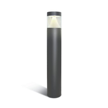 ONE Light LED Poller Range - Gartenleuchte - Ø 12 x 80 cm - 12W LED inkl. - IP65 - anthrazit - warmweiße Lichtfarbe
