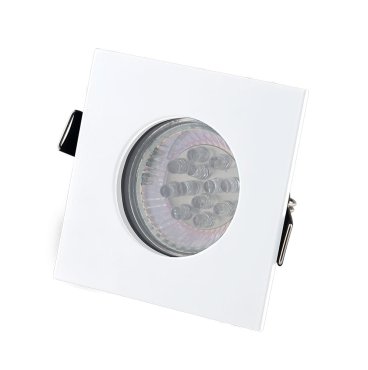 Maxlight Square - Einbaustrahler - 80 x 80 mm, Ø 68 mm Einbaumaß - IP44 - weiß