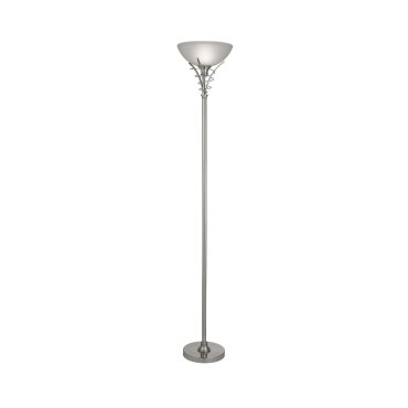 Searchlight Linea - Stehleuchte - Ø 26 x 179 cm - satiniert silber