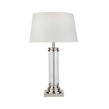 Searchlight Pedestal - Tischleuchte - Ø 37 x 62 cm - satiniert silber