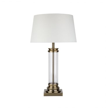 Searchlight Pedestal - Tischleuchte - Ø 37 x 62 cm - Messing antik