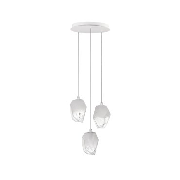 Nova Luce Ice - Hängeleuchte - Ø 29 x 180 cm - weiß und transparent