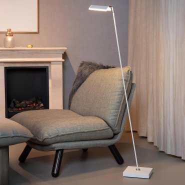 Lucide Aaron - Stehleuchte - 20 x 20 x 134 cm - 10W dimmbar bis warm LED inkl - weiß