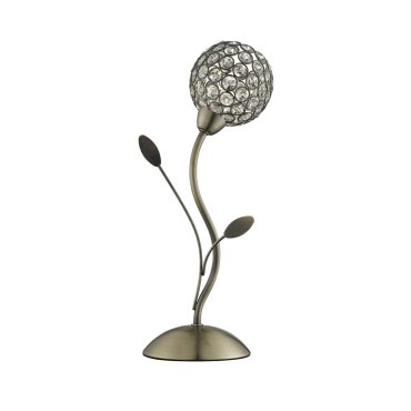 Searchlight Bellis II - Tischleuchte - Ø 13 x 38 cm - Messing antik
