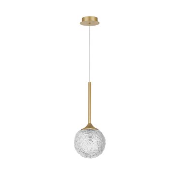 Nova Luce Mirano - Pendelleuchte - Ø 15 x 180 cm - Messing gold und transparent