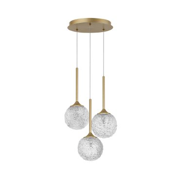 Nova Luce Mirano - Pendelleuchte - Ø 32 x 180 cm - Messing gold und transparent