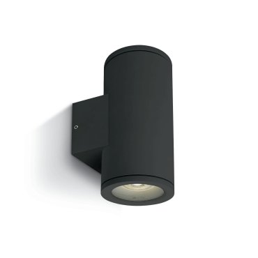 ONE Light GU10 Outdoor - Außenwandleuchte - 8 x 17,3 cm - IP54 - schwarz
