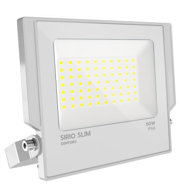 Century Italia Sirio Slim - Scheinwerfer - 20 x 2,9 x 17,8 cm - 50W LED inkl. - 4000K - IP66 - weiß