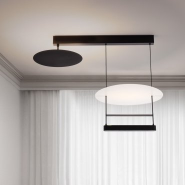 Nova Luce Diona - Hängelampe - 80 x 60 x 40 cm - 35W dimmbar LED inkl. - sand schwarz und weiß